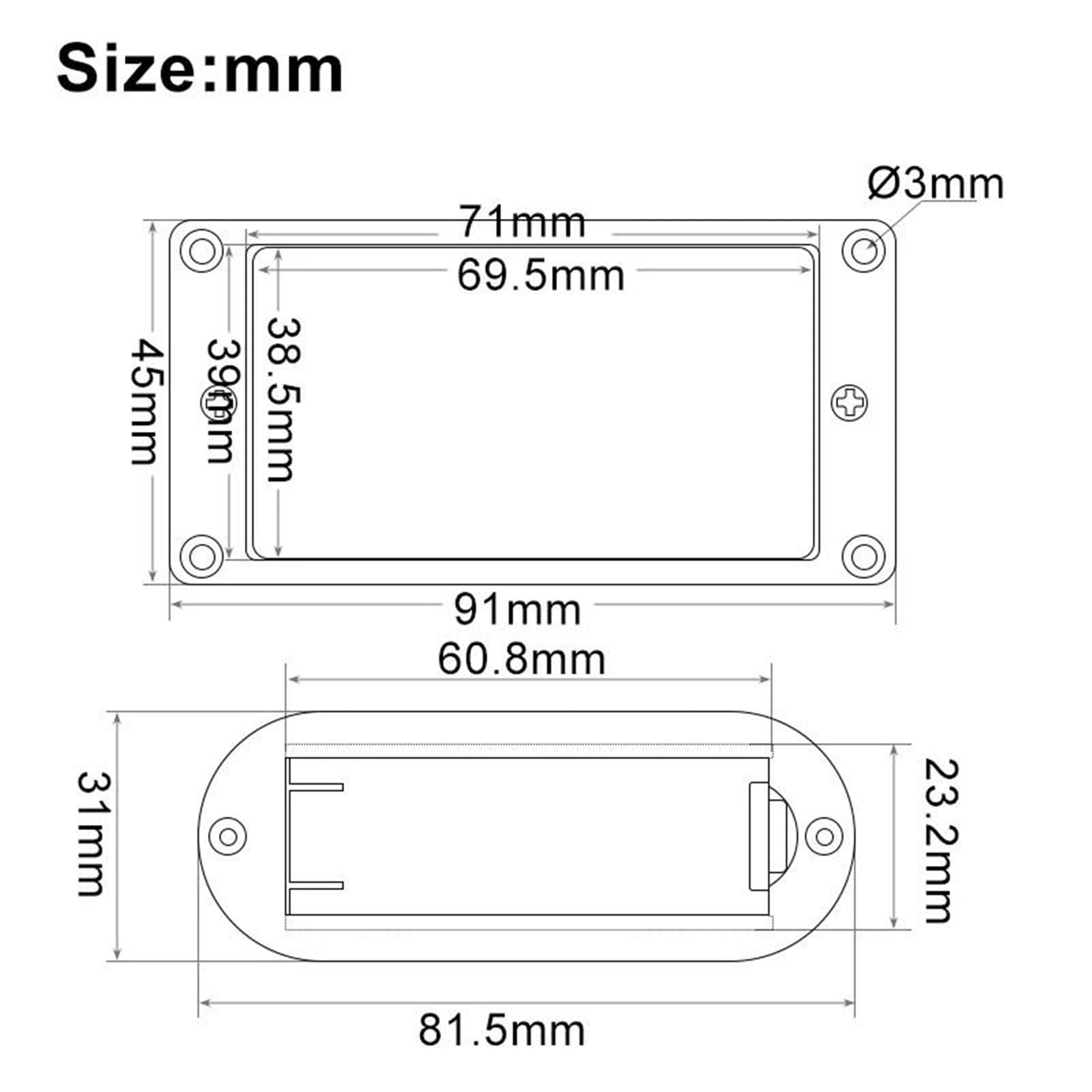 Pastilla De Guitarra Eléctrica Profesional Pastilla De Guitarra Con Cabezal Activo HH De 3 Pines | Con circuito 1T1V y interruptor de 3 vías, pastilla estilo 81/85, piezas de guitarra positivas, color negro