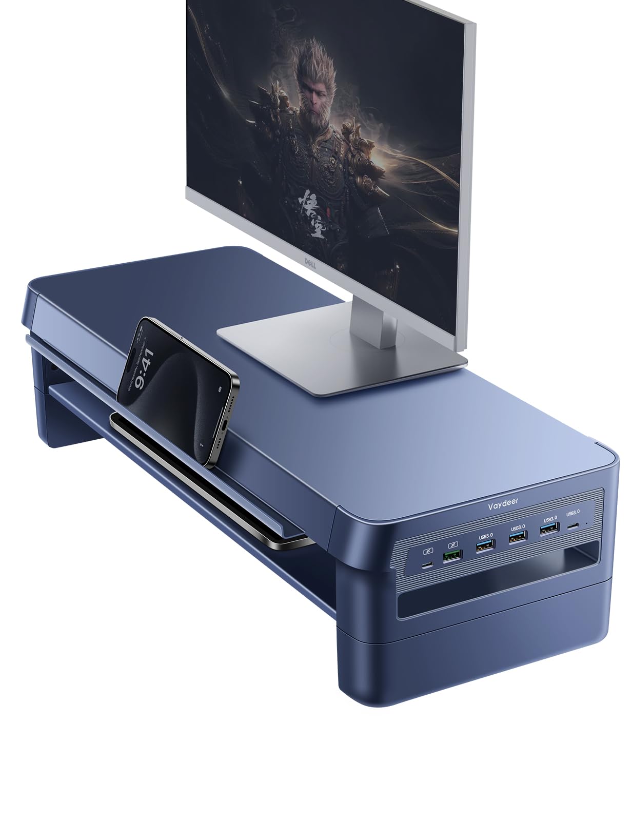 vaydeer ZG9S03 モニター台　ドッキングステーション　USB ハブ Amazon.com: Vaydeer USB 3.0 Monitor Stand, Metal Monitor