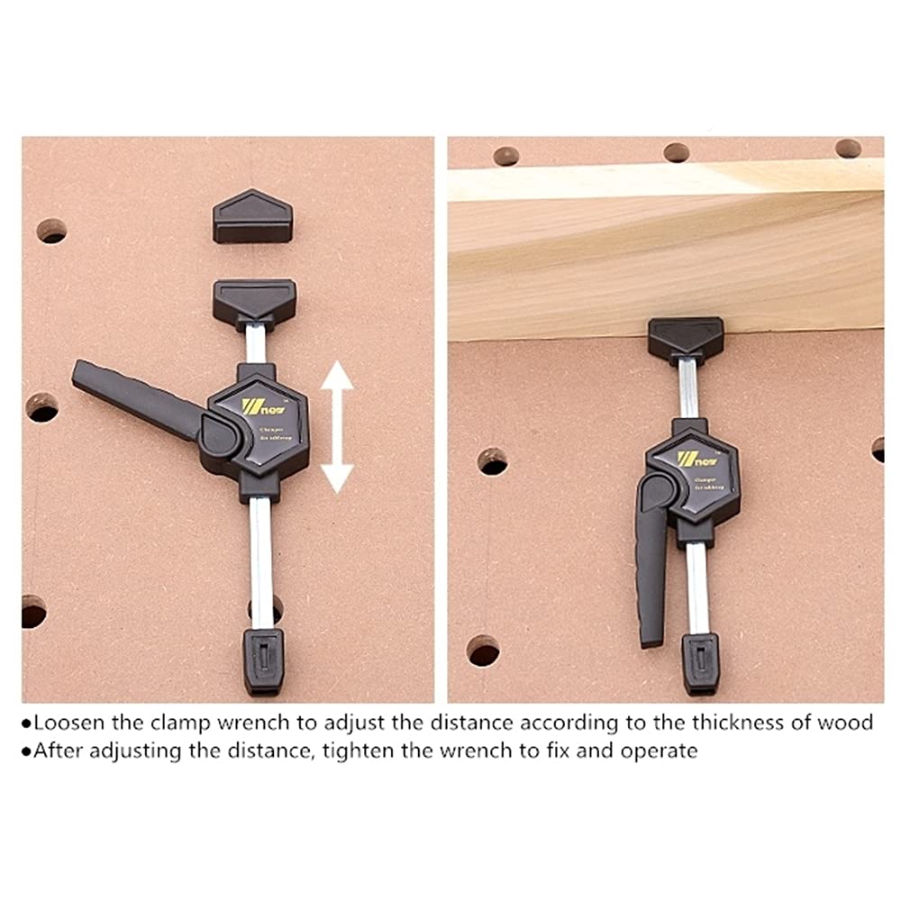 Juego de clips de escritorio para carpintería de carpintería de 2 piezas, abrazadera de clip fijo, ajustable para una amplia gama de carpintería, reparación de máquinas, proyectos de bricolaje