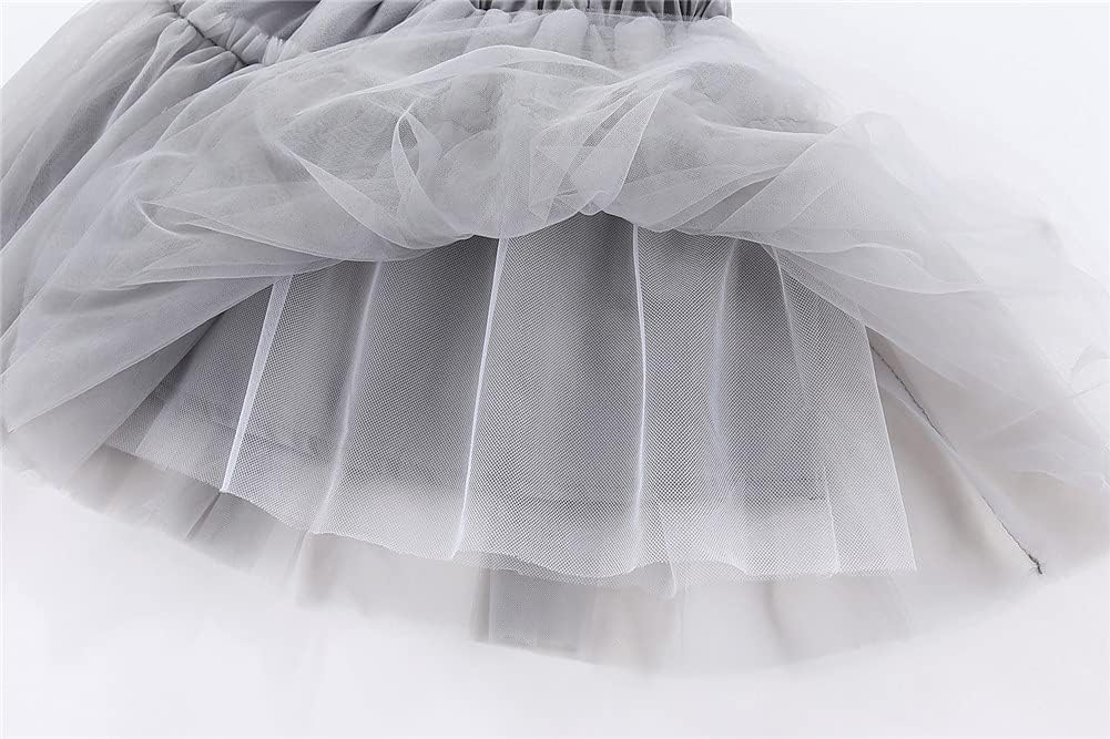 Mud Kingdom Infant Toddler Girls Tulle Skirts Set Outfit T-Shirts Cute Print Casual Summer