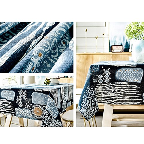 Nappe de table méditerranéenne coton lin rectangulaire table basse bureau