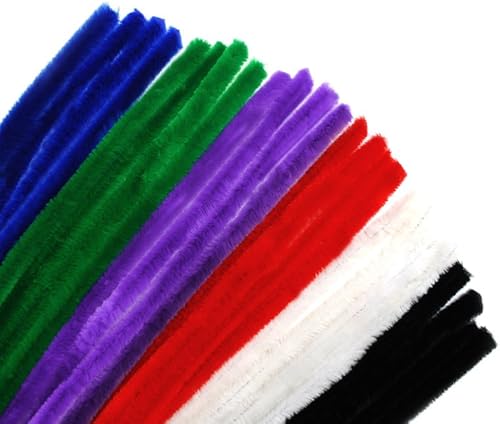 Miniatura 6 de Krafty Kids GC025E, tallos de felpilla de oropel, limpiadores de tuberías con purpurina, 0.236 in por 12 pulgadas, blanco, 14 x 12 pulgadas x 35