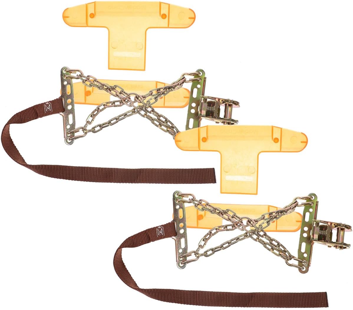 2pcs Anti-skid Tire Chains for Cars and Trucks, Reinforced Thickened Mud and Snow Traction Chains, Universal Fit Small Size 145-215, Emergency Winter Tire Cable Accessories