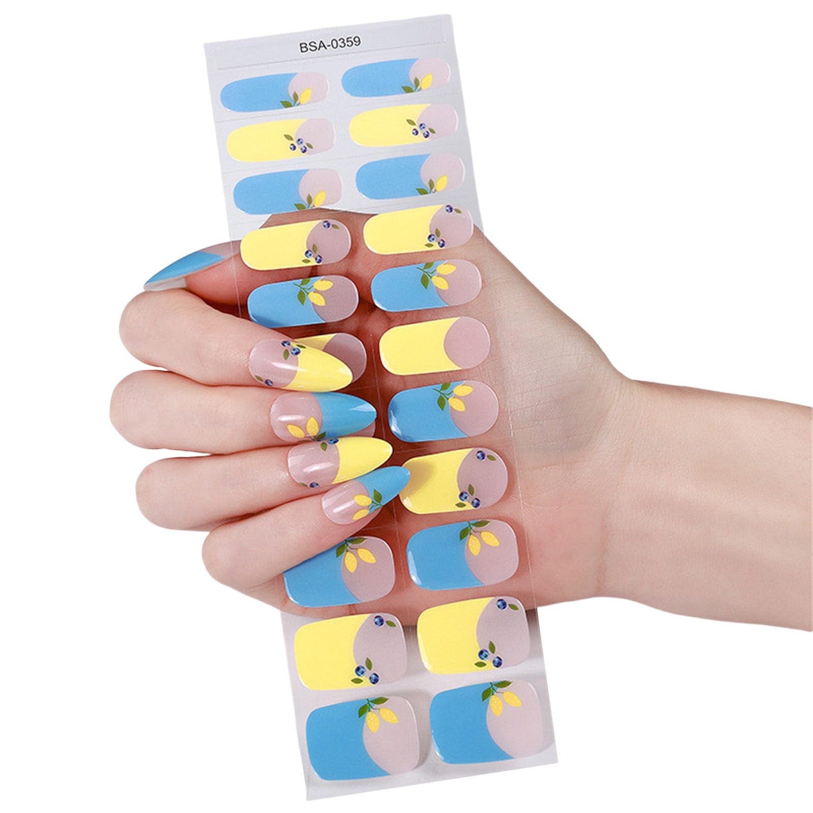 1Set Professional Gels Nails Stickers French Manicure Look Effortless Application Finish Sensitives Skin Safe