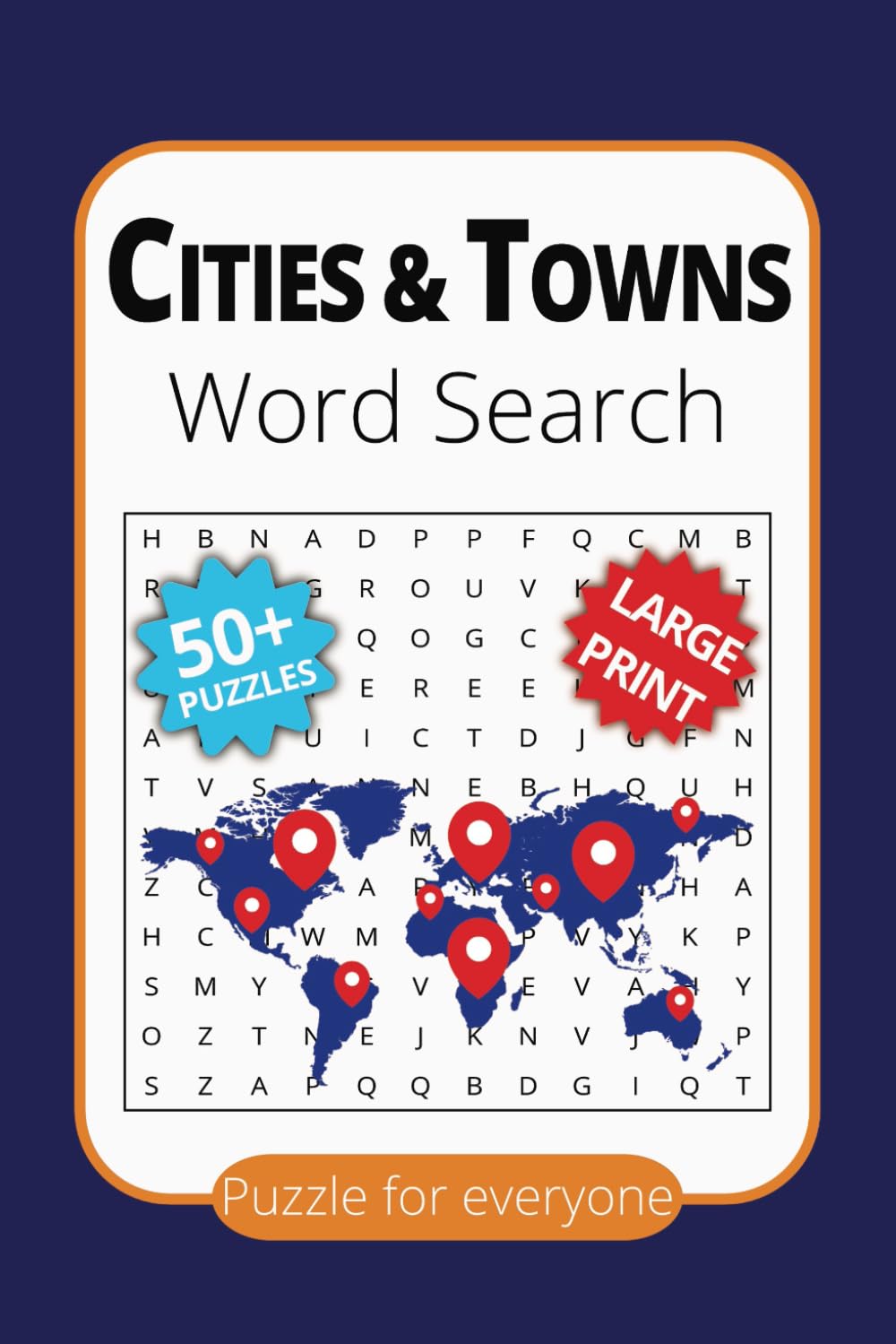 Cities and Towns Word Search: Word find about cities and towns from all over the world