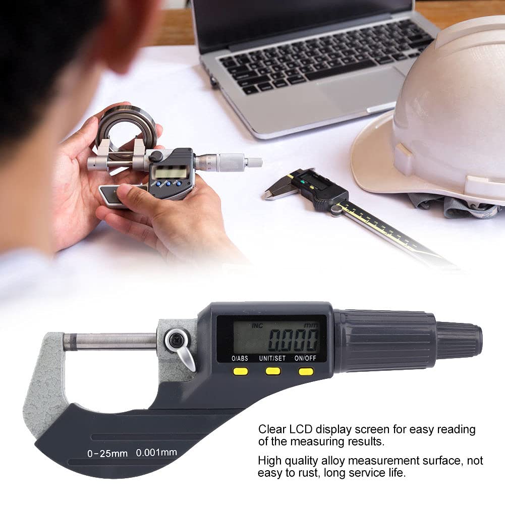 Digitale micrometer, 0,001 mm Digitale micrometer 0 100 mm Elektronische buitenmicrometer Schuifmaat Meetinstrumenten 0 25 50 75 100 mm Digitale micrometer (Specificatie: 50 75 mm) ((Kleur: 0,25 mm