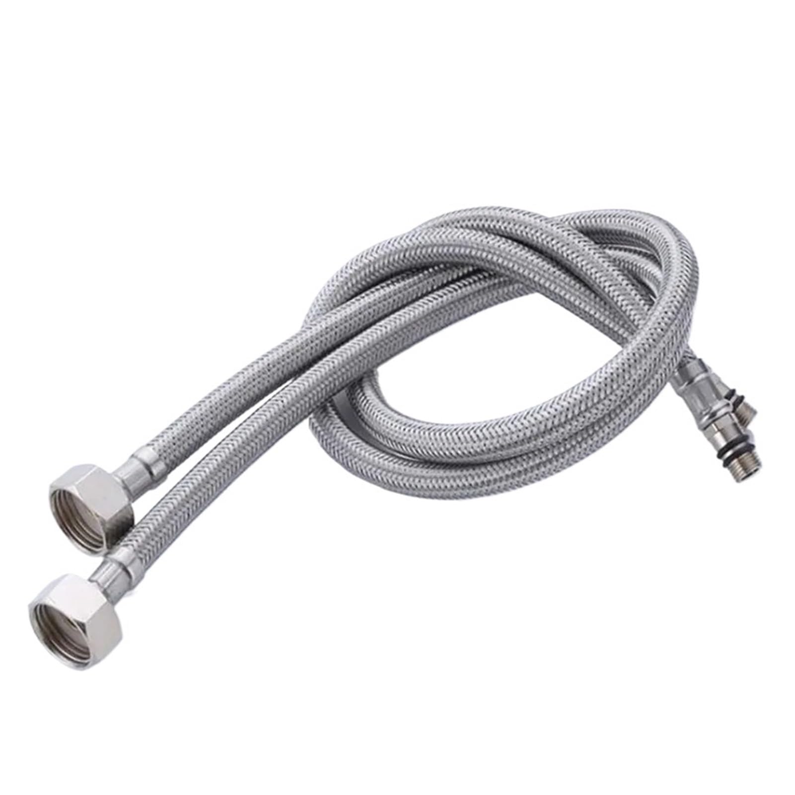 ZYCHSJXA Bathroom Hose Stainless Steel Flexible Plumbing Pipes Kitchen 2 Piece/Set Cold Hot Faucet Supply Pipe Hoses G 1/2 3/8 9/16(2pcs G3-8,100cm)