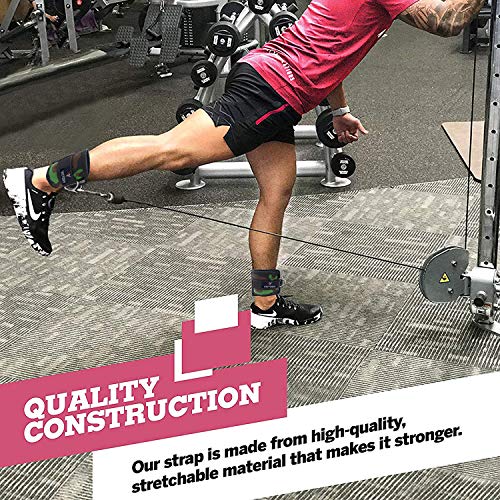 Image of VICTORY Ankle Straps- with D Rings- for Cable Machine, Kickbacks, Glute Workouts, Leg Extensions, Curls & Hip Abductors with Padded Neoprene Support, Ideal for Men & Women - Red