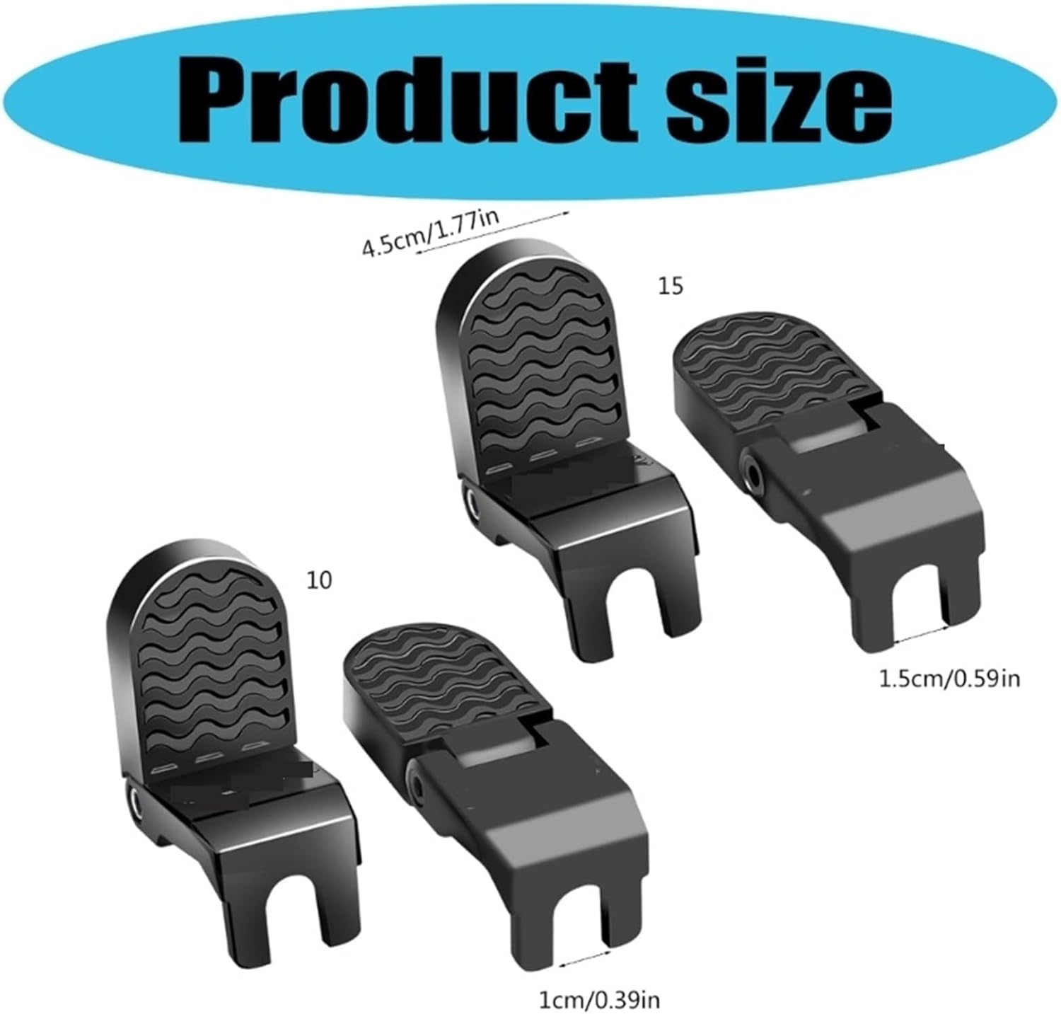 Bike Foot Pegs 1 Pair of Electric Bicycles Rear Pedal Wheel Folding for Mountain Bike