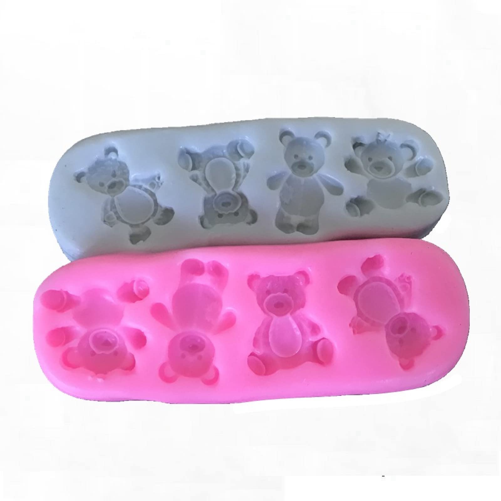 moule à chocolat Moule à fondant en silicone en forme d'ours de dessin animé, for gâteau, gelée, pudding, chocolat, outils de cuisson