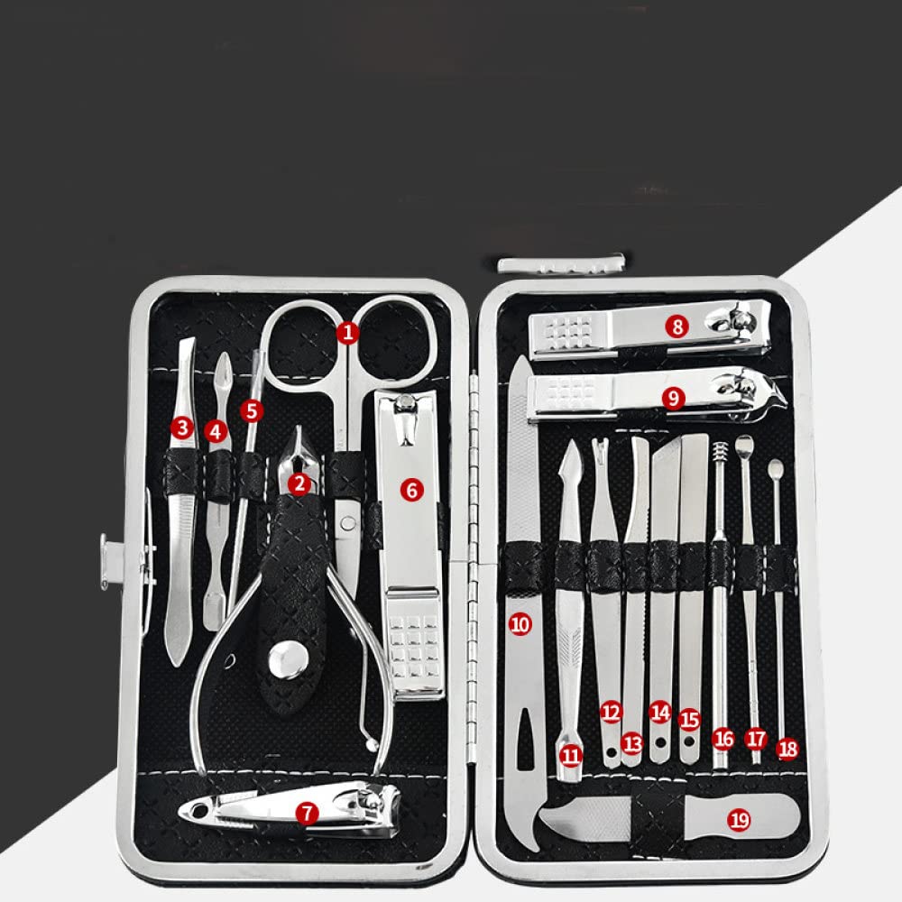 Juego de 19 cortaúñas para podar, alicates de Corte para una Sola Ranura de uña, Herramienta para pedicura, cortaúñas para Piel Muerta e inflamación, Herramienta para el hogar, Azul