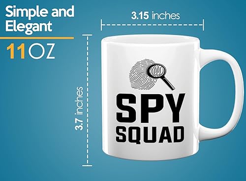 Miniatura 6 de Taza de café detective de 11 onzas, color blanco, escuadrón de espías, oficial de policía, policía, patrulla, detective, policía, policía, policía,