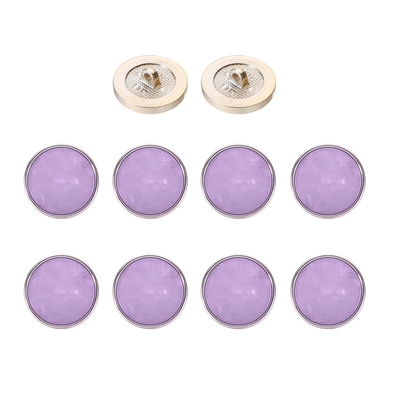 sourcing map 10Pcs Resin Vintage Button, 25mm / 0.98" Fashion Round Button Versatile Sewing Accessories for Blazer Clothes Uniform Jacket Coat DIY Garment, Purple