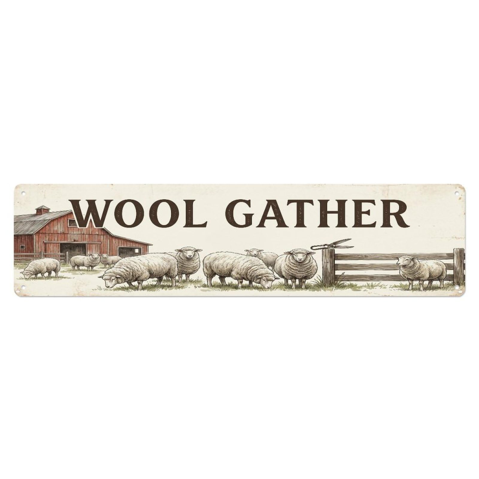 Xanthor Style Metal Tin Sign Vintage Barn Baa Sheep Farmhouse Funny Sheep Backyard Farm
