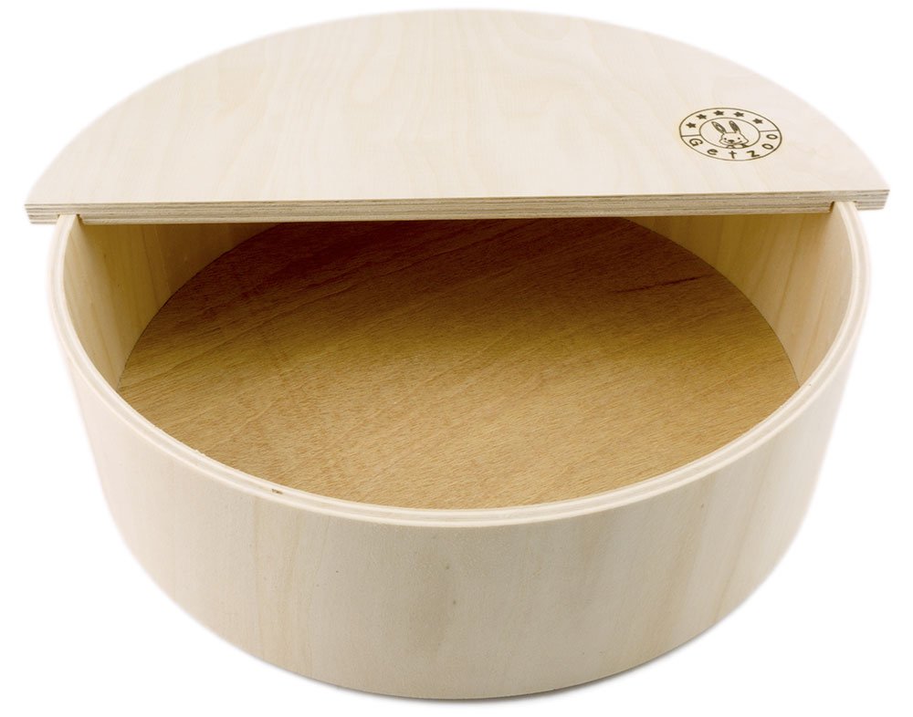 GetzooDiameter 27 cm, Sand Bath S, Various Animal Species, High Safety, Natural Claw Care, Natural Enclosure Design, Versatile Uses (Round Lid) (Round Lid)