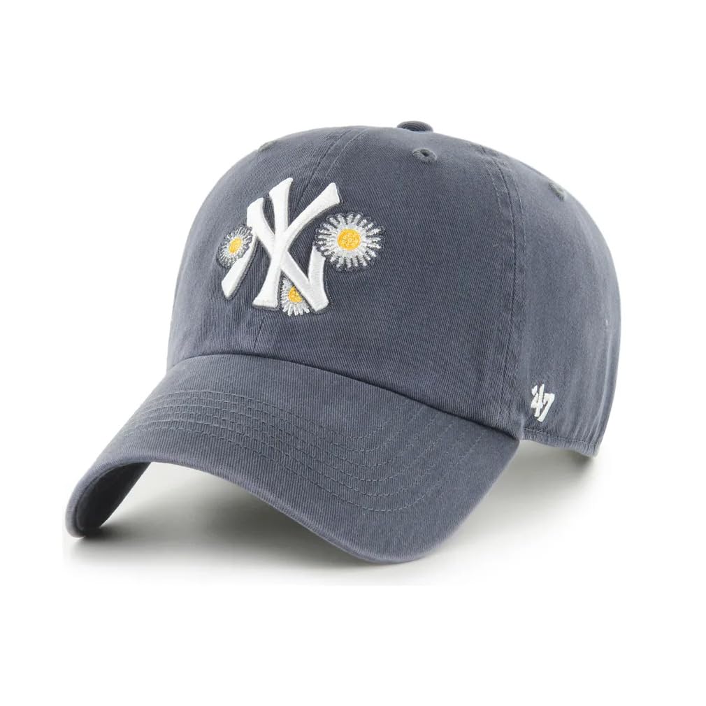 '47 Brand MLB Clean Up Icon Daisy Strapback Cap New York Yankees Vintage Navy