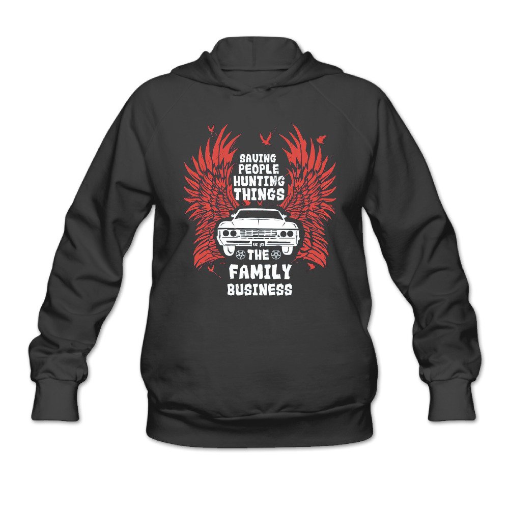 Dunbaron Supernatural Women's Hooded Sweatshirt Black Apparel