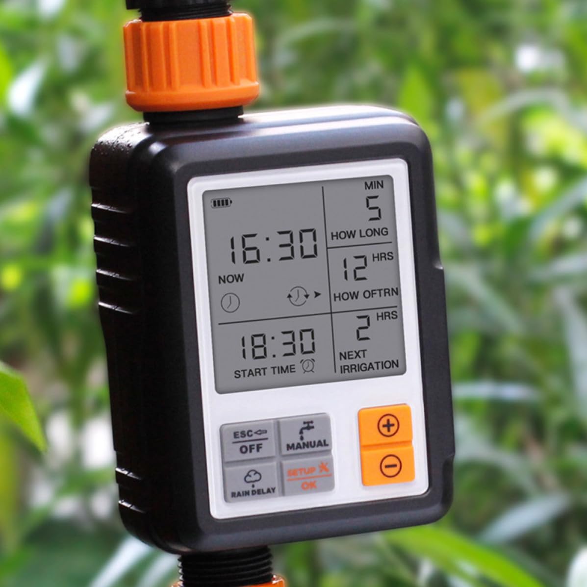 Timer Irrigazione Giardino Automatico Nero in Plastica, Ip65