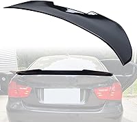 vks Glossy Black PSM Duckbill Rear Spoiler for 2006-2011 BMW E90 3 Series M3 Sedan - ABS Trunk Lip Wing