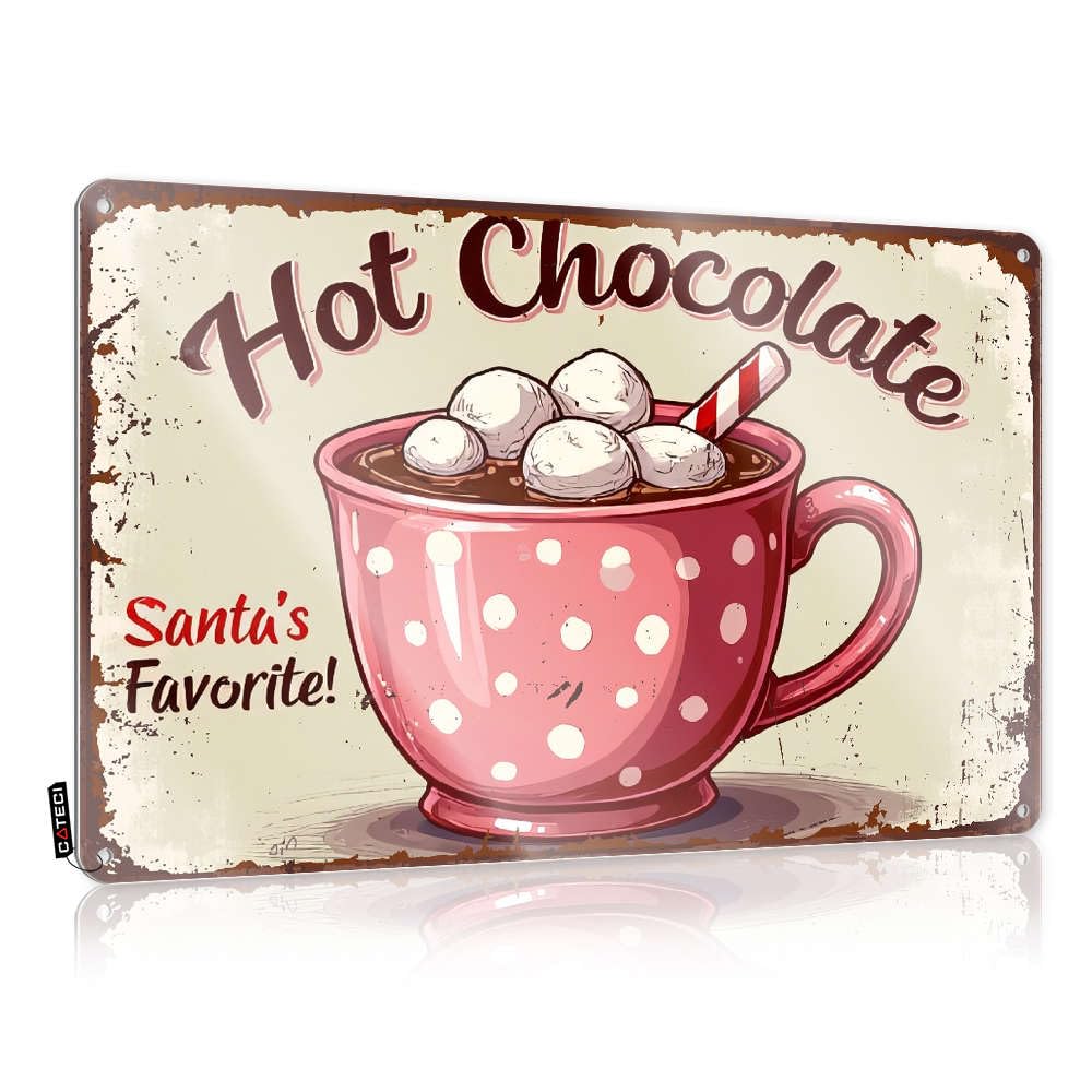 Flags For Room Guys Funny Hot Chocolate: Santa'S Favorite! Tin Sign Porch Sign Man Cave Furniture(30X40CM)