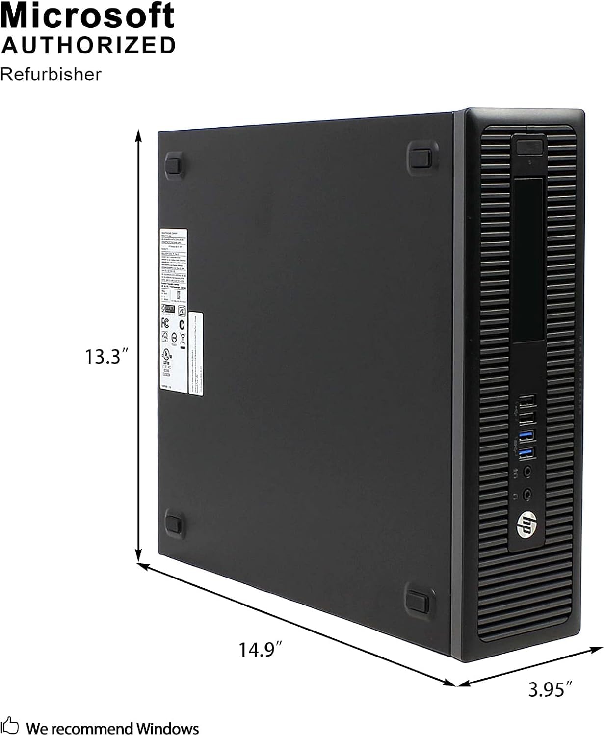 HP Prodesk 600 G2 SFF Desktop Computer, Intel Core i5-6500, 8 GB de RAM, 500 GB HDD, Teclado QWERTY Estadounidense, WiFi, Bluetooth, Windows 11 Pro (reacondicionado)