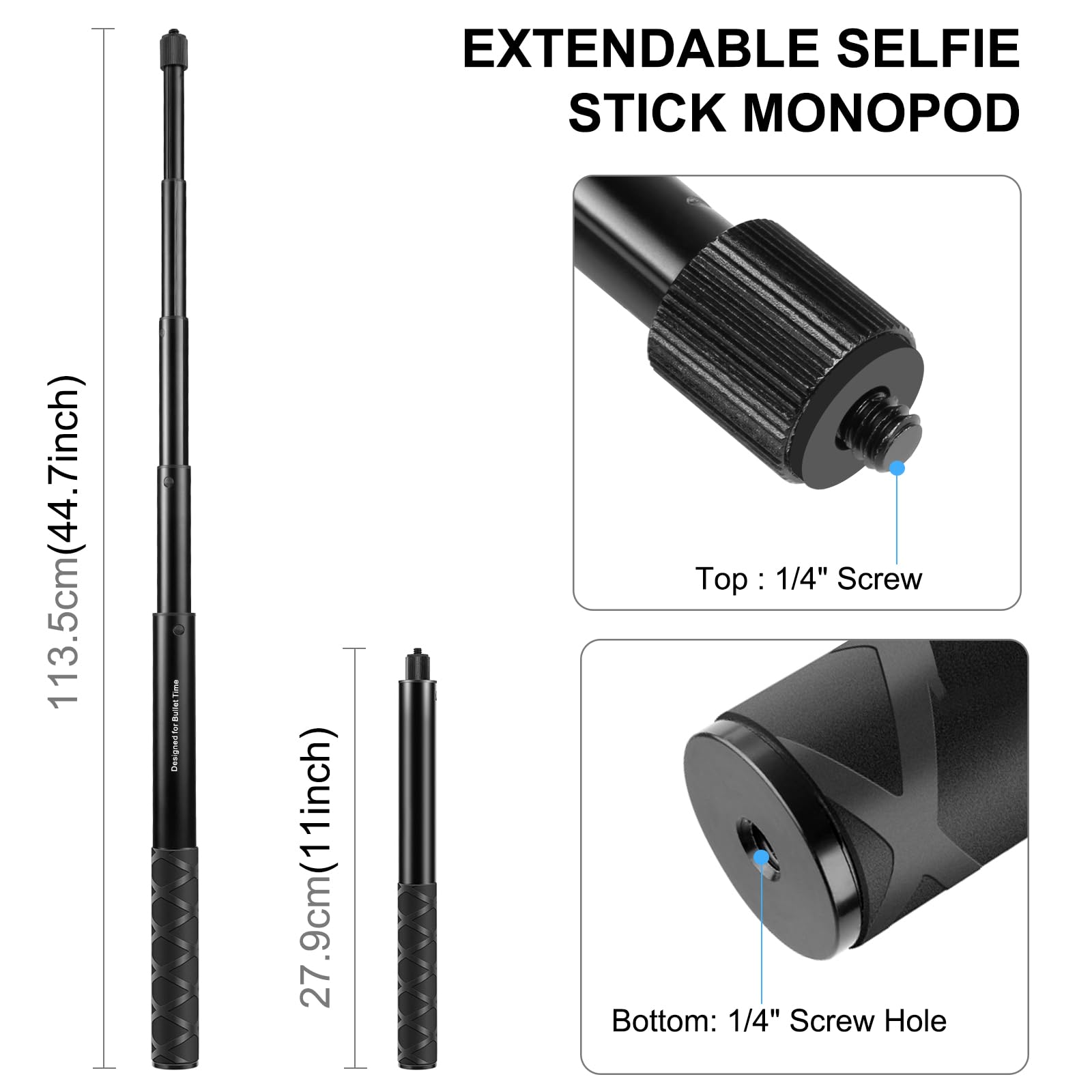 Trépied invisible pour caméra d'action pour DJI Osmo 360/insta 360, accessoires de prise de vue photographique pour Insta360 X4 Air X3 One RS X5 4 et plus encore