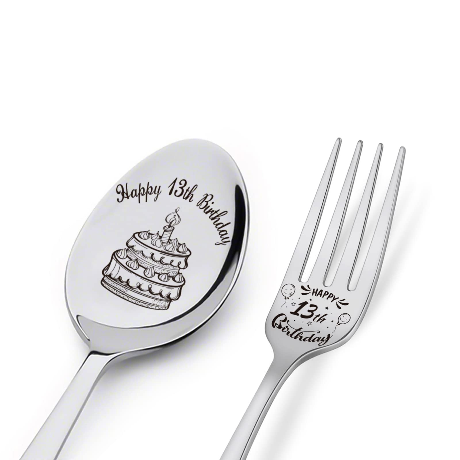 Happy 21st Birthday Spoon&Fork Gifts Engraved Spoon&Fork Personalized Birthday Gifts for Son Daughter Sister Brother Friends — Amazon image 8