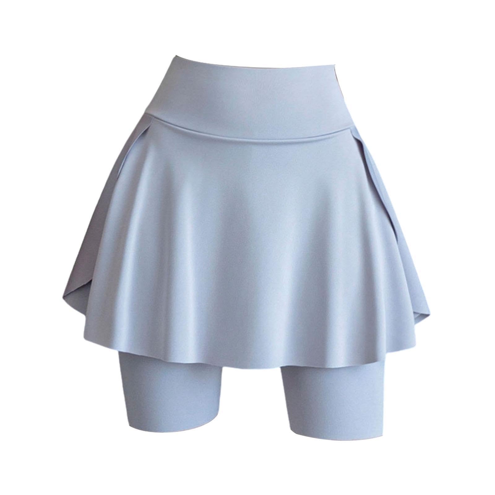 Tennis Skirt with Pockets Gyjm Fitness Soft Beach Women's Pleated Skirt M Grey|Clothing, Shoes & Accessories