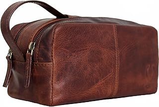 Corno D'oro Neceser de Piel Grande para Hombre y Mujer, Neceser CD581 de Viaje para Mujeres XL, Bolso de tocador Color marrón