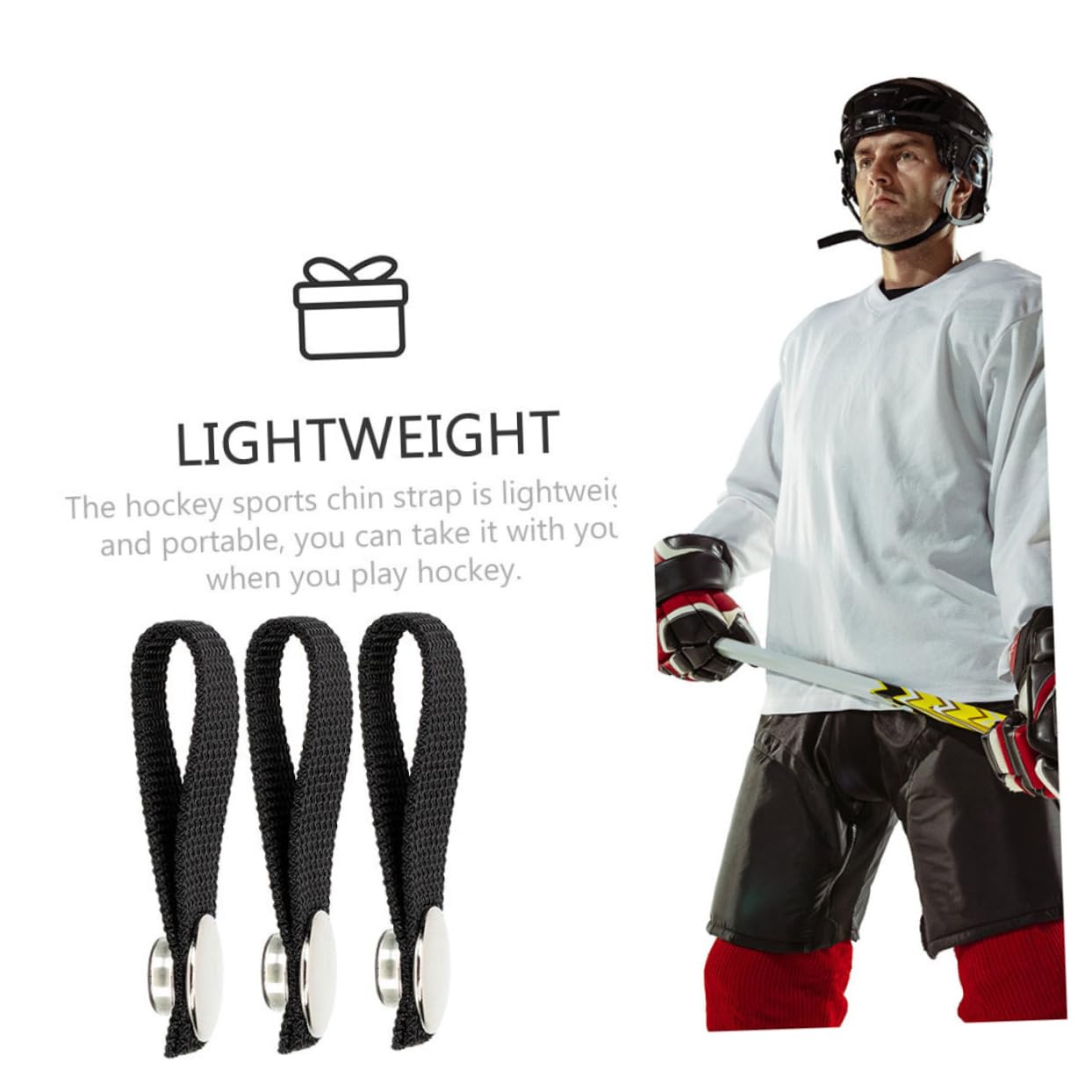 GLEAVI 3pcs Detachable Helmet Chin Straps for Hockey and Easy to Install for Sports and Sturdy Design Replacement for Enhanced Safety