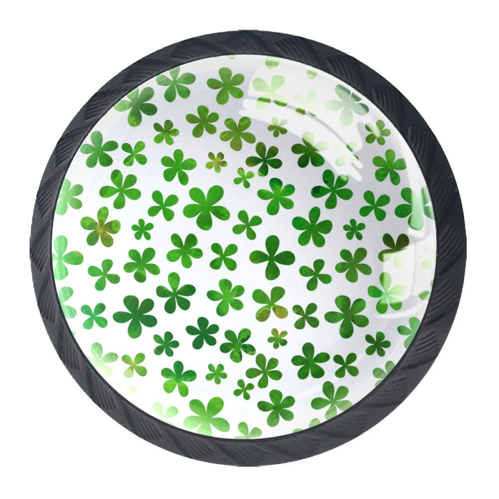 Clover Leaves Cabinet Door Knobs Handles Pulls Cupboard Handles Drawer Wardrobe 4pcs — image 1