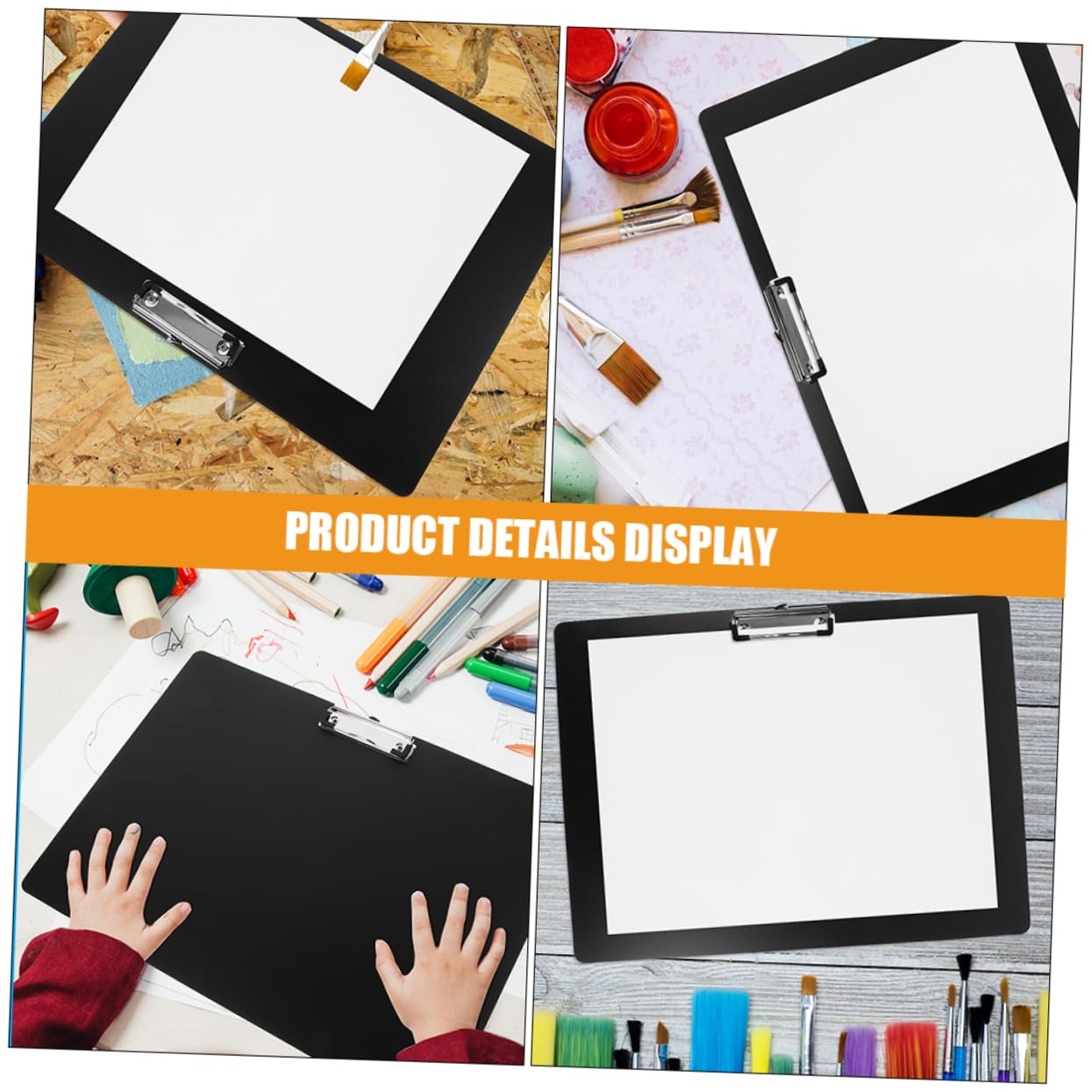 3pezzi Blocco per Appunti Orizzontale Lavagna Portatile in Plastica Spessa Clip per Documenti Multifunzione Organizza Pagine e Documenti Importanti