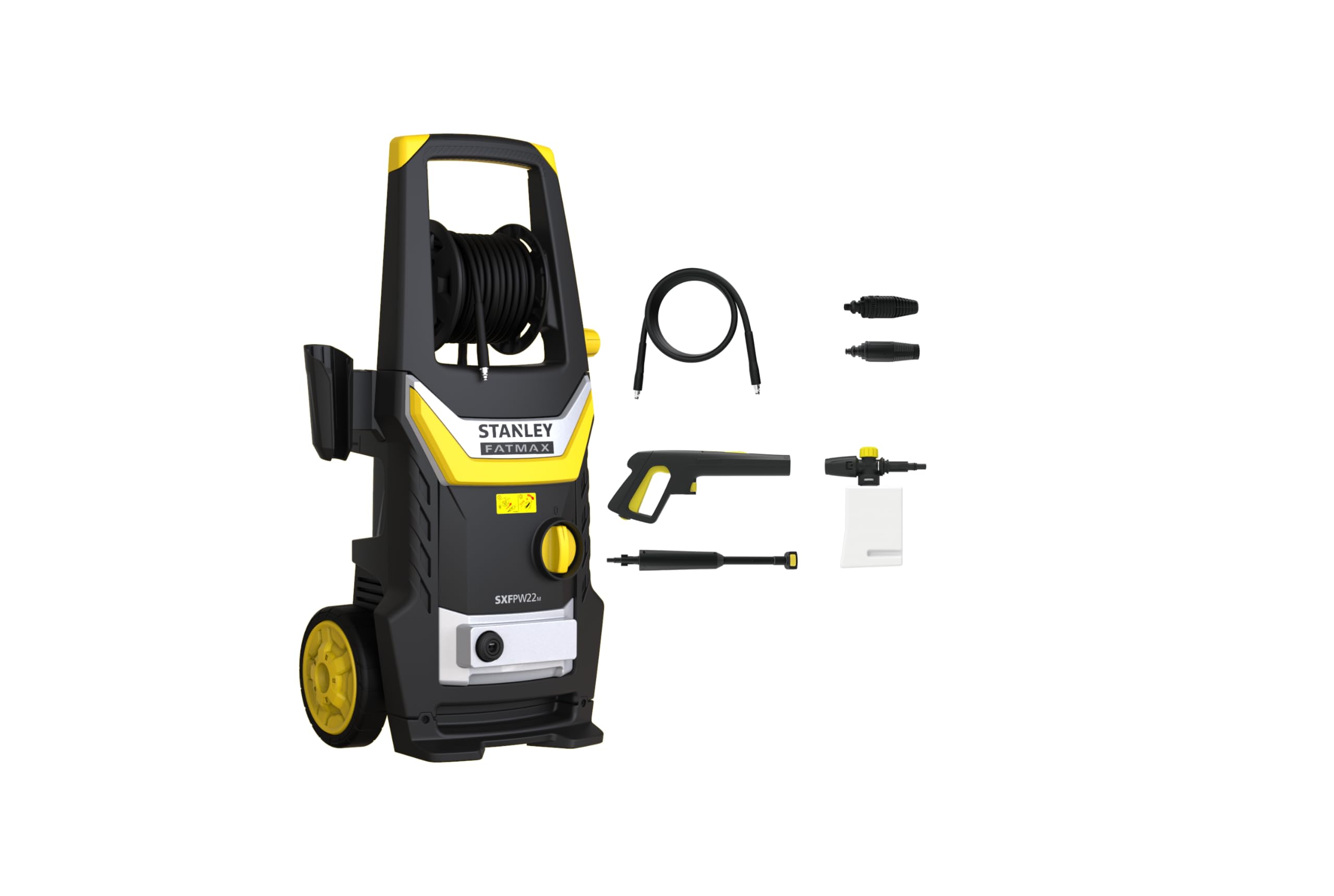Stanley Fatmax SXFPW22M-E Limpiadora de Alta Presión 2200W 160 Bar, Negro, Amarillo