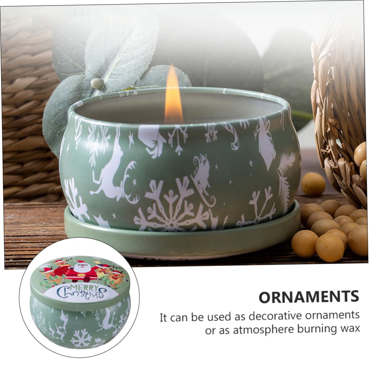 Lurrose 8stücke Weihnachtsduftkerze Aromatherapiekerze Duftwachskerze Weihnachtsduftkerze Weihnachtsschmuck Weihnachtliche Duftkerzen Geschenkidee Aromatherapie Sojawachskerzen Muster