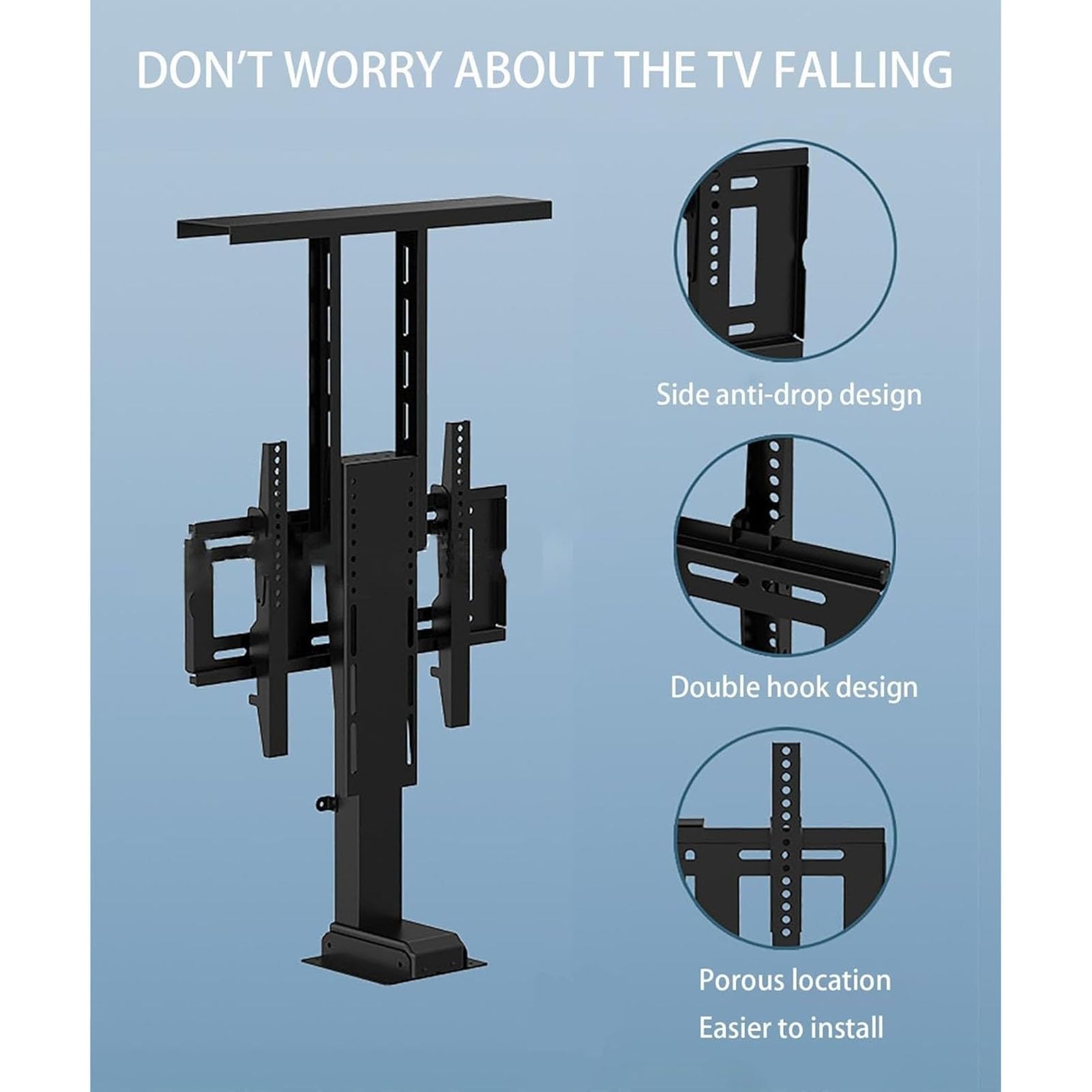 Soporte para TV LCD, para TV de 32 a 70 Pulgadas, Elevador eléctrico para TV, Soporte de Suelo telescópico, se Puede Ocultar en un Armario, Soporte motorizado para T, 32-57in Tv-575-1225mm