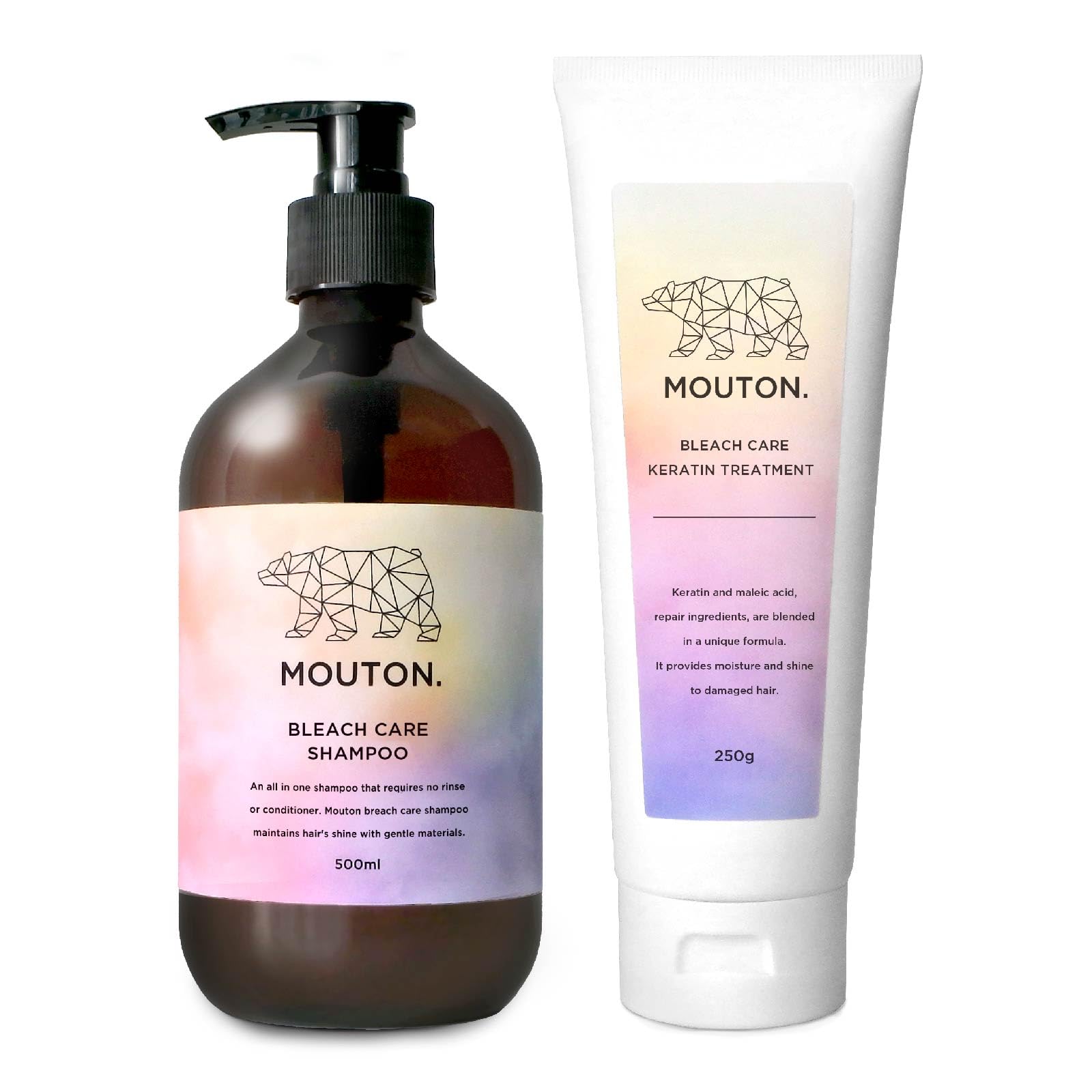 Amazon | MOUTON ブリーチ毛用 シャンプートリートメントセット