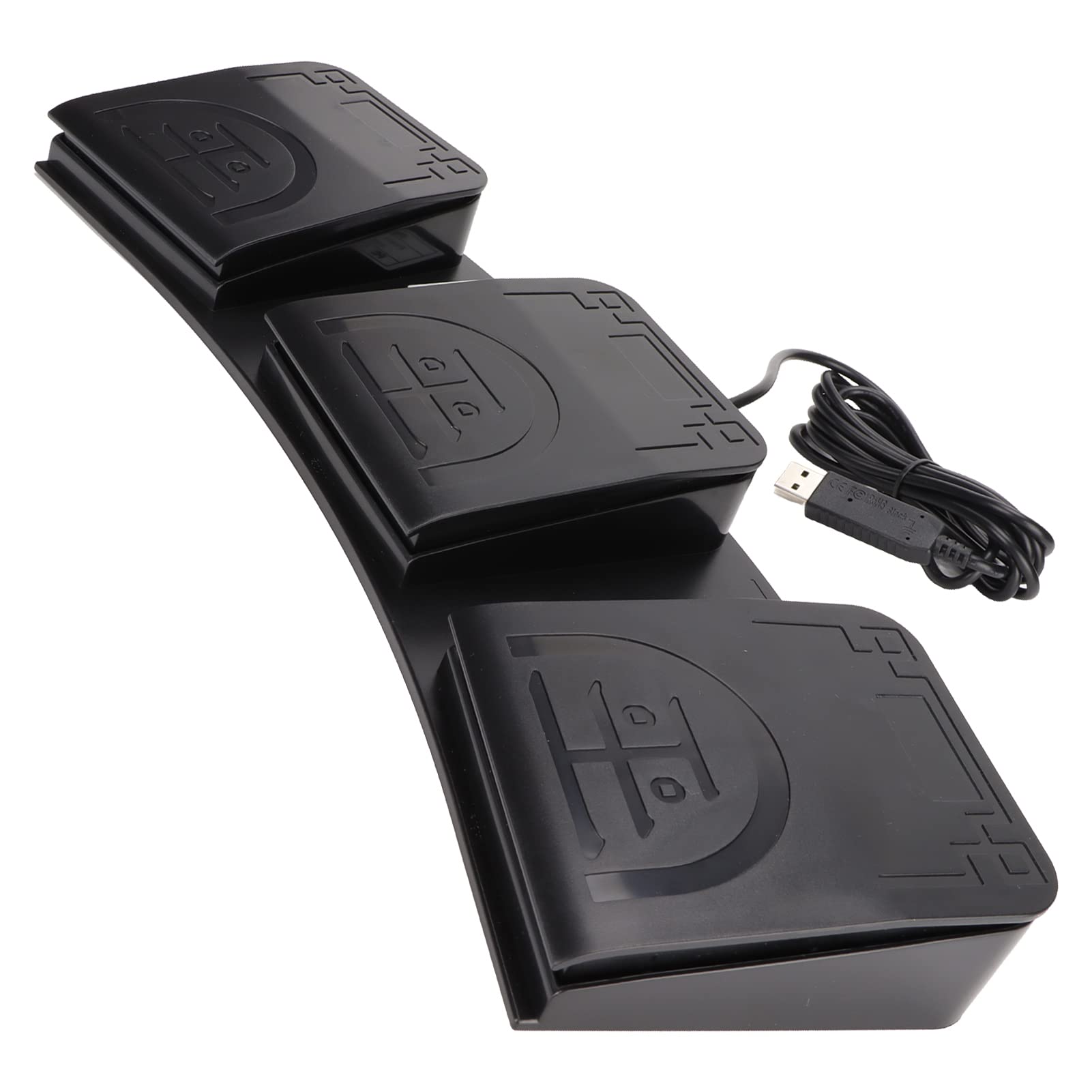 FS2020U1IR USB Foot Controller a Pedale Programmabile a 3 Tasti, Tastiera Ergonomica, Controllo Multimediale di Gioco per PC, Computer Portatile, Zoom di Gioco con Trascrizione, Plug and Play