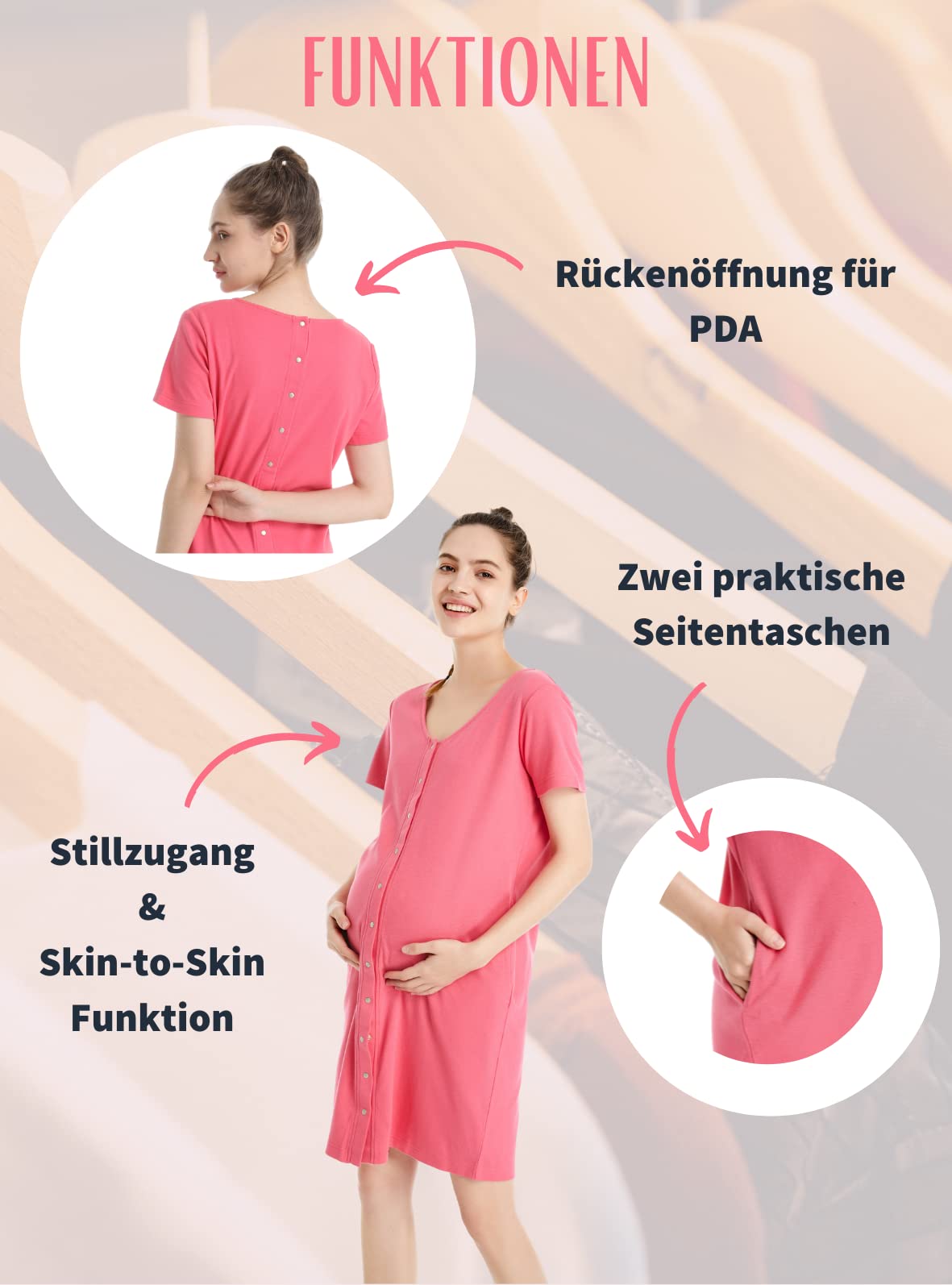 Linnie's Geburtskleid & Stillnachthemd