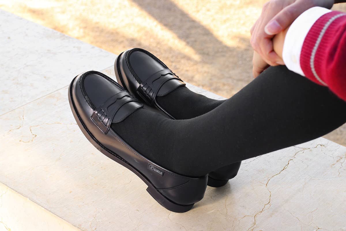 Zapato Castellano NIÑA Uniforme Escolar Impermeables Resistentes Mocasin Uni 483 College Negro