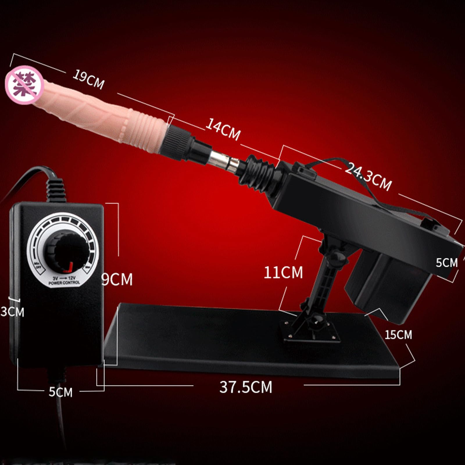 AMAZBEE Máquina del sexo Consolador automático de la máquina de la cogida del empuje con las ventosas fuertes Manos libres del sexo Dispositivo sexual del estímulo para los hombres (4 PCS)