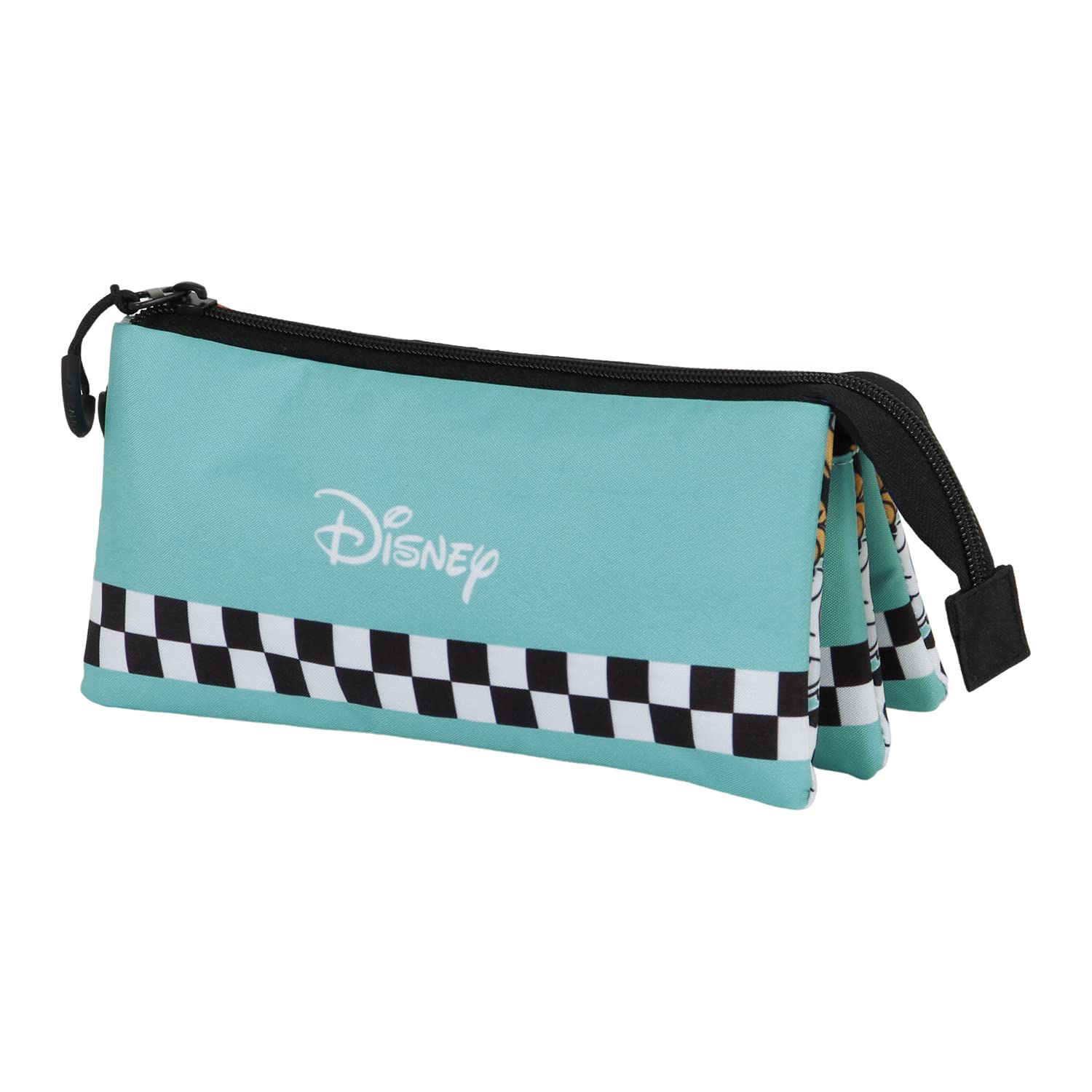 Disney Mickey Mouse Squares-Portatodo Triple FAN 2.0, Azul, 23 x 11 cm