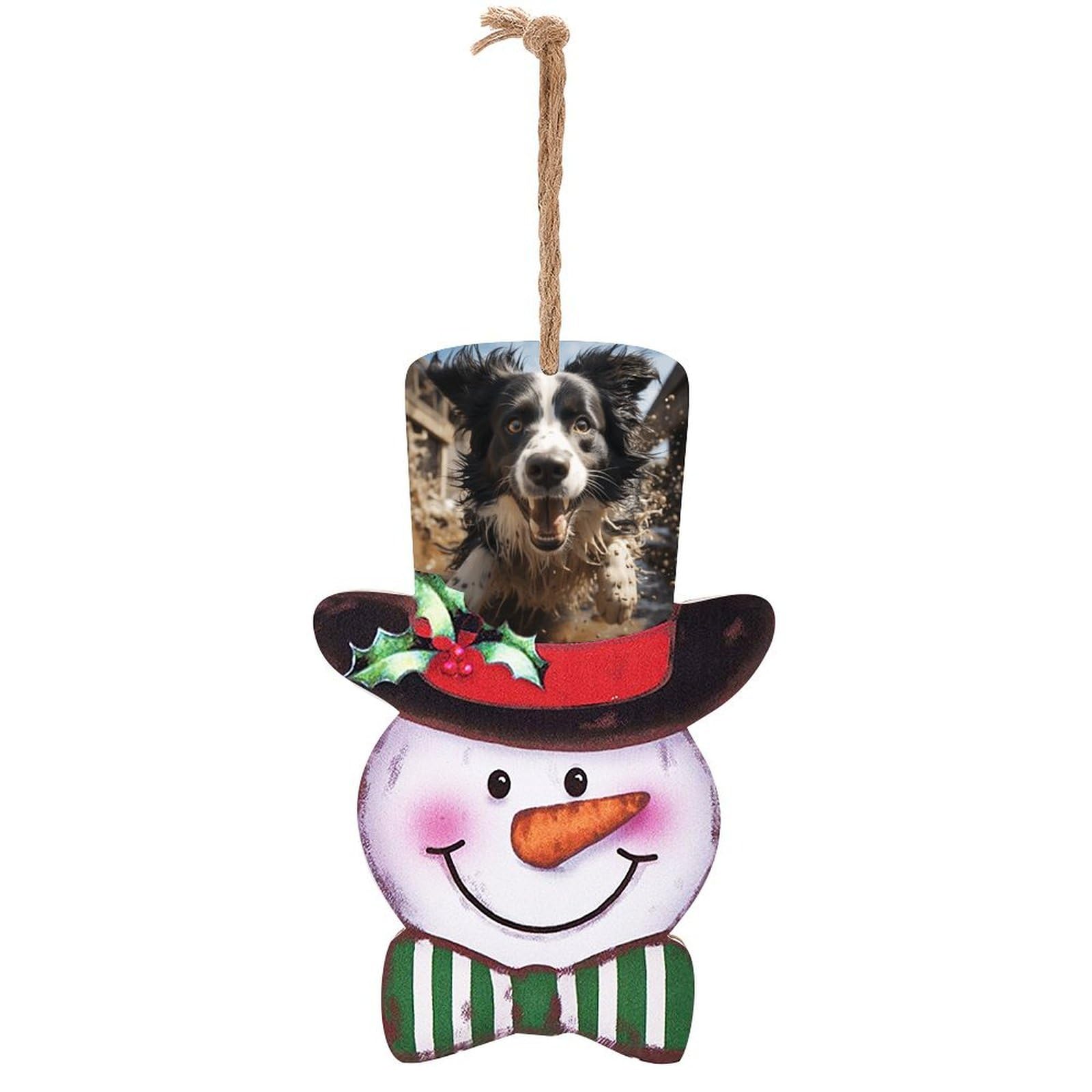Panneau de Noël Border Collie pour sublimer votre entrée de fête