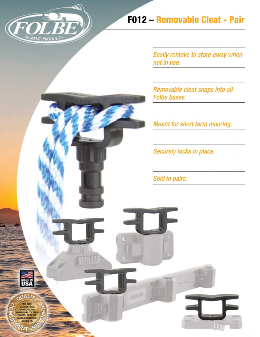 Folbe F012 - Removable Boat Cleat (Sold in Pairs)