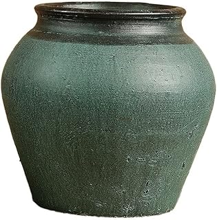 Wazony Na Centerpieces Gliniany garnek wazon salon dekoracji kwiat doniczka Vintage Earthenware oddychające suszone kwiaty wykonane starego glinianego garnka gliniany słoik jar Dekoracja Regału, Komin