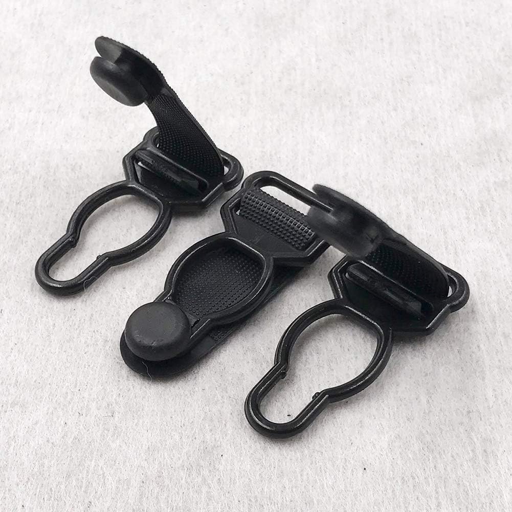 100 Pcs Black Plastic Garter Clips, Black, 33 x 12 mm Garter Belts Garters and Garter Belts Lingerie