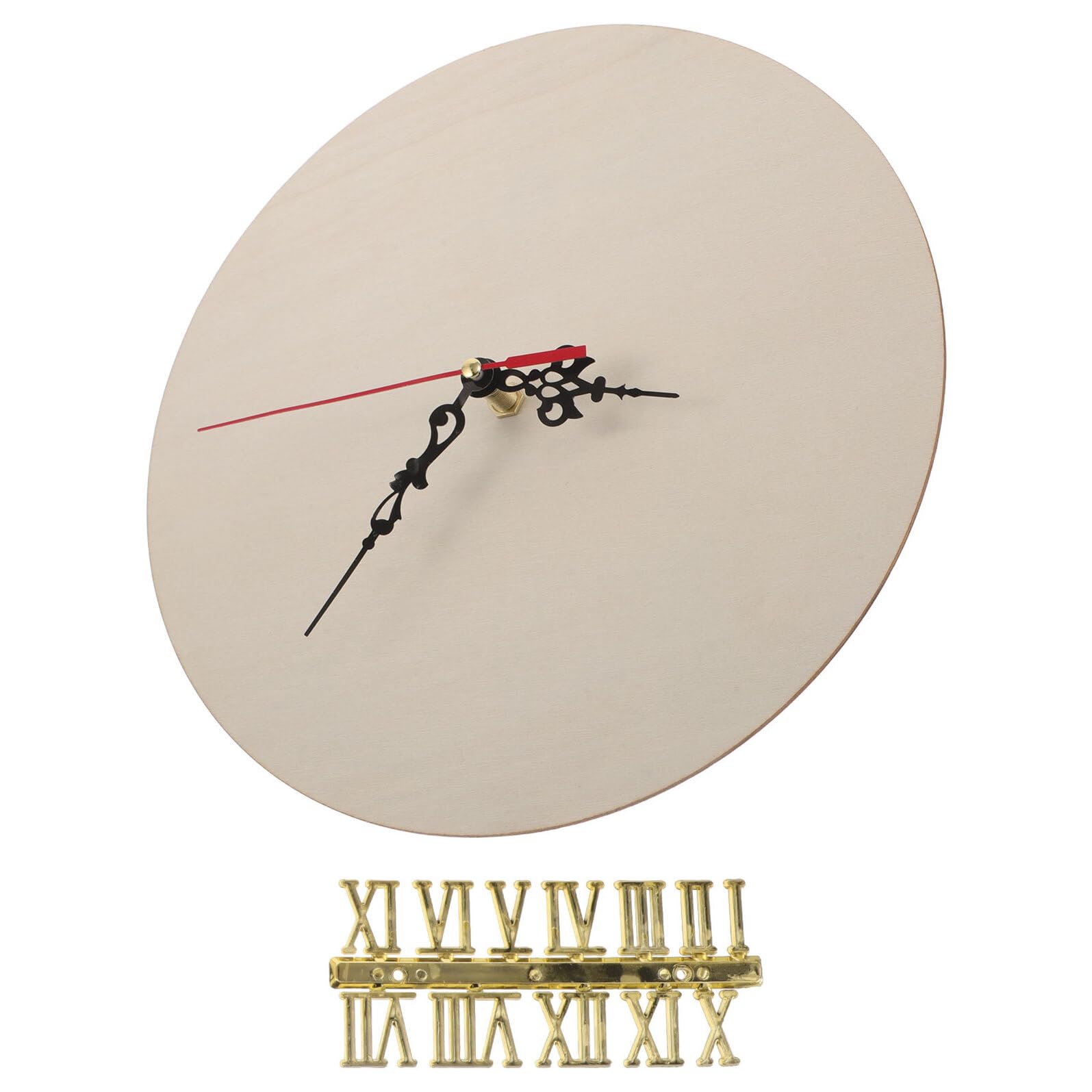 Kit de reloj de pared de madera en blanco para manualidades y decoración DIY