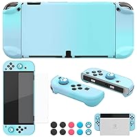 Vista 1 de COMCOOL Dockable Case for Nintendo Switch Oled - [9 FT Military Grade Drop Protection] [with Tempered Glass Screen Protector and Thumb Grips]