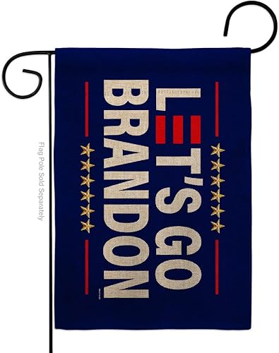 FJB Flag Let's Go Brandon Bandera de arpillera azul para jardín, presidente político, demócrata, republicano, fiesta de té, Estados Unidos, Estados