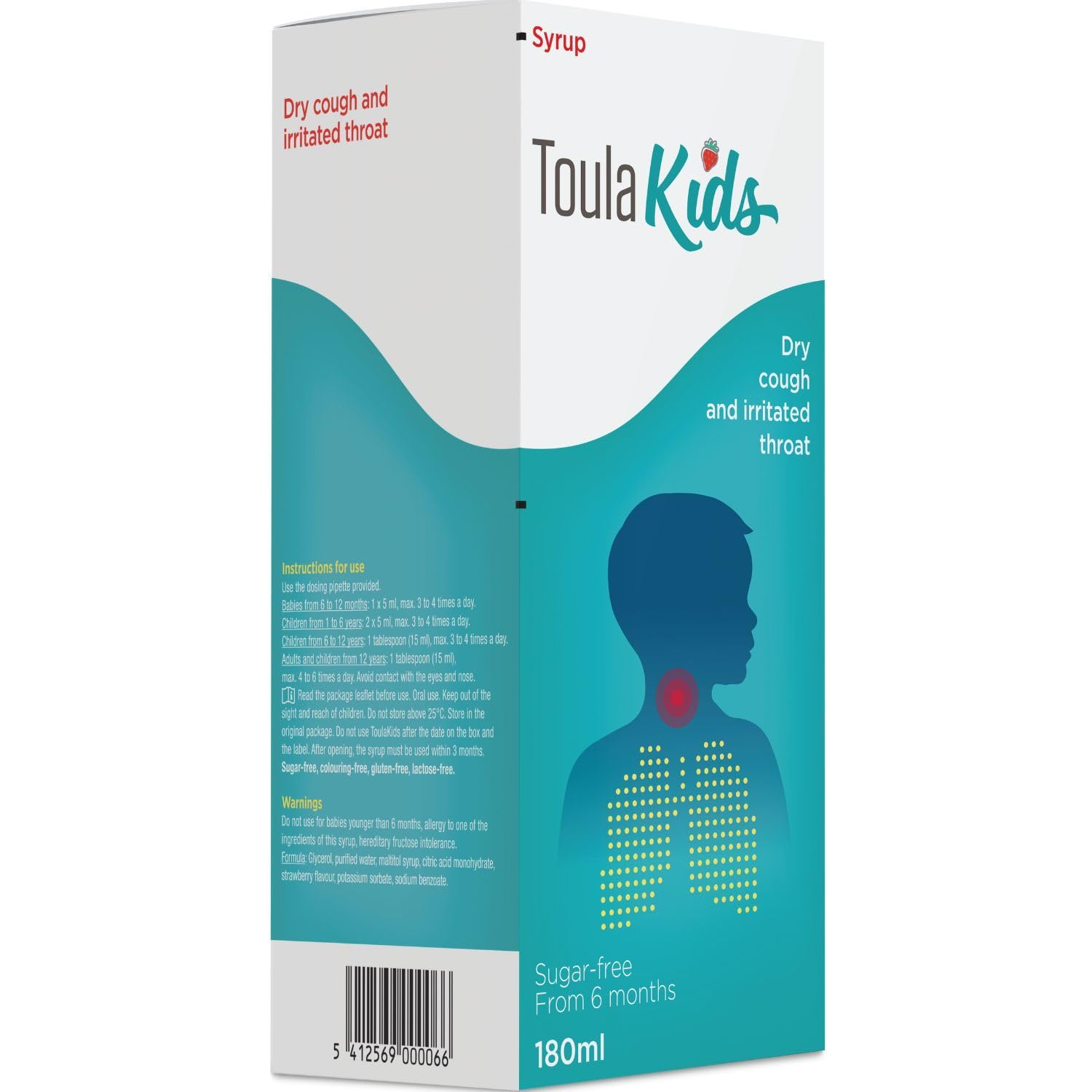 ToulaKids Dry Cough Sugar Free Syrup 180 mL