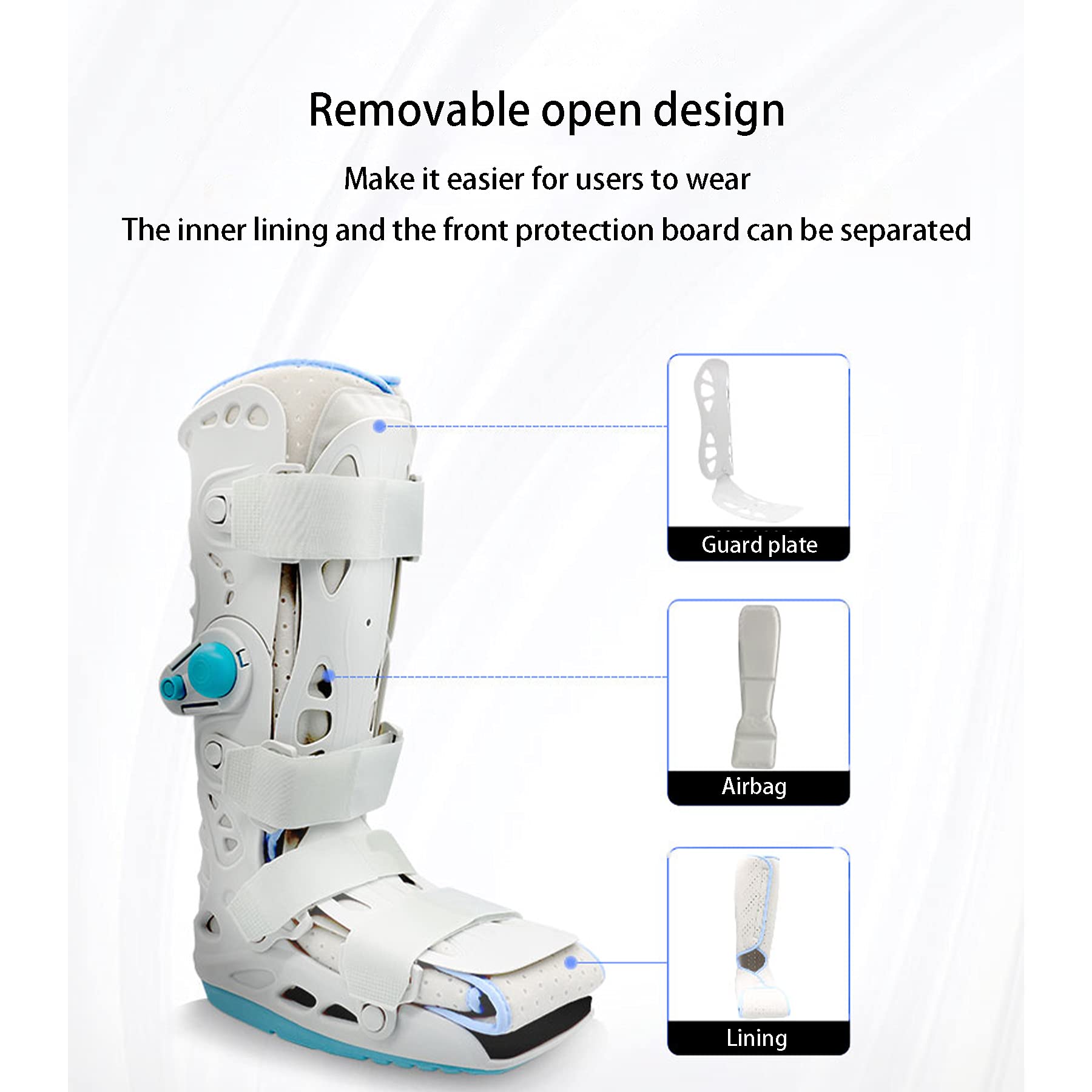 Tutore Walker ​per Distorsioni della Caviglia Fratture Tendine Legamento Riabilitazione Post Operatoria Recupero Protezione Guarigione Dopo Lesioni Piede Adatto Uomini Donne,High,Middle